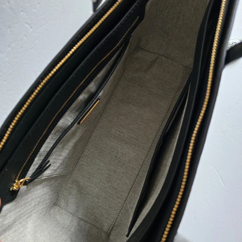 Tory Burch Leather Tote Bag Black - Picture 8 of 8